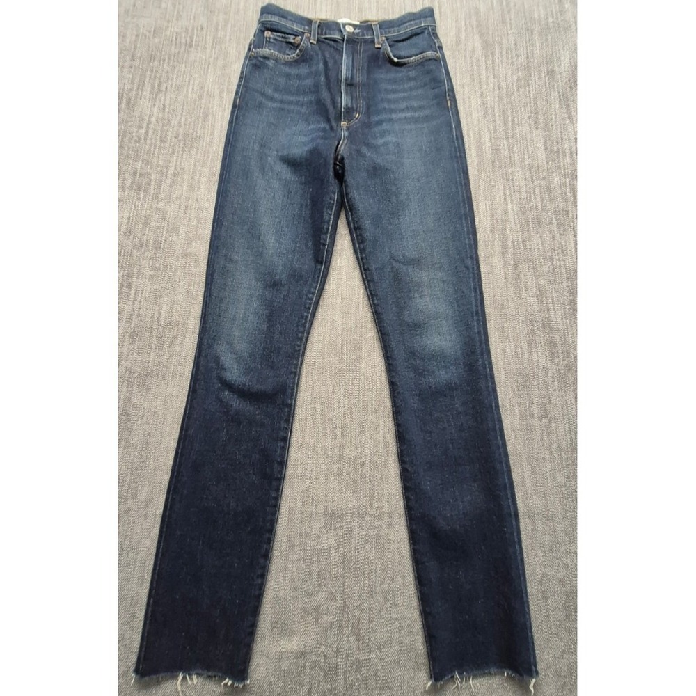 Agolde women's dark wash pinch waist skinny denim blue jeans sz 25 A165-1256
